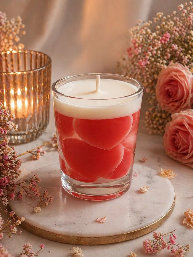 Gel Heart Candle