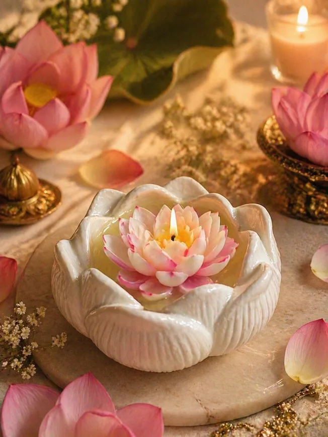 Lotus Candle