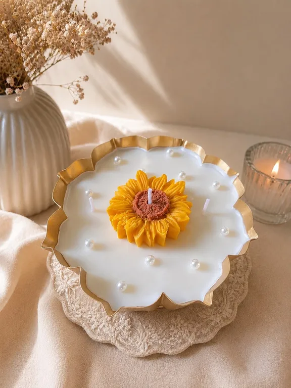Sunflower Urli Candle
